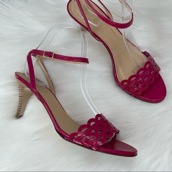 J. Crew Inez Patent Midheel Sandals 7.5 - Picture 3 of 14